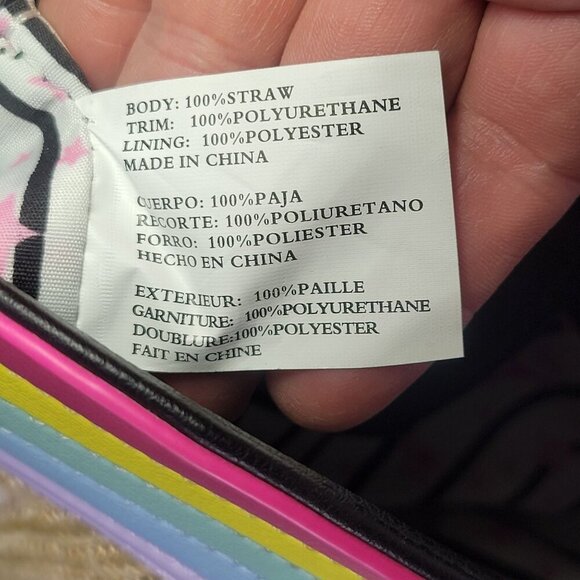 Luv Betsy By Betsey Johnson Rainbow Straw Round Adjustable Crossbody Bag - Picture 6 of 10